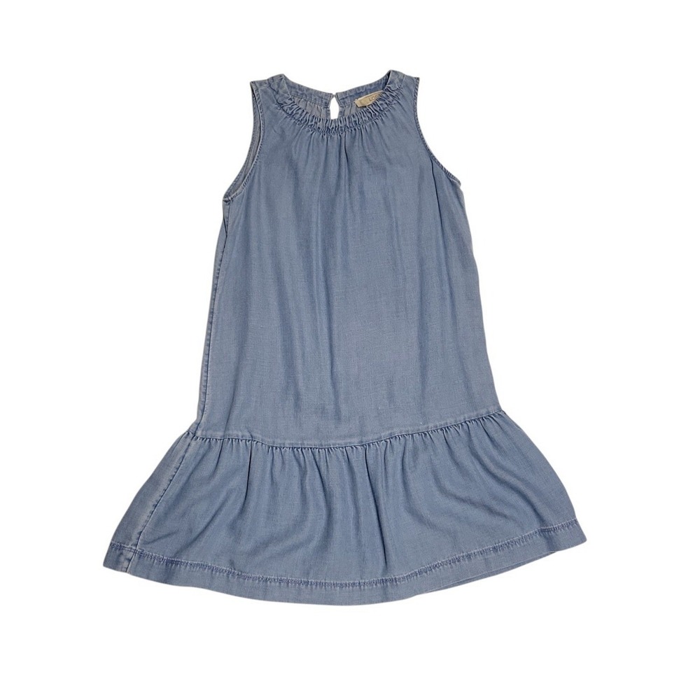 LOFT Chambray Blue Lightweight Denim Drop Waist Popover Tank Dress Size XXS - Picture 5 of 10